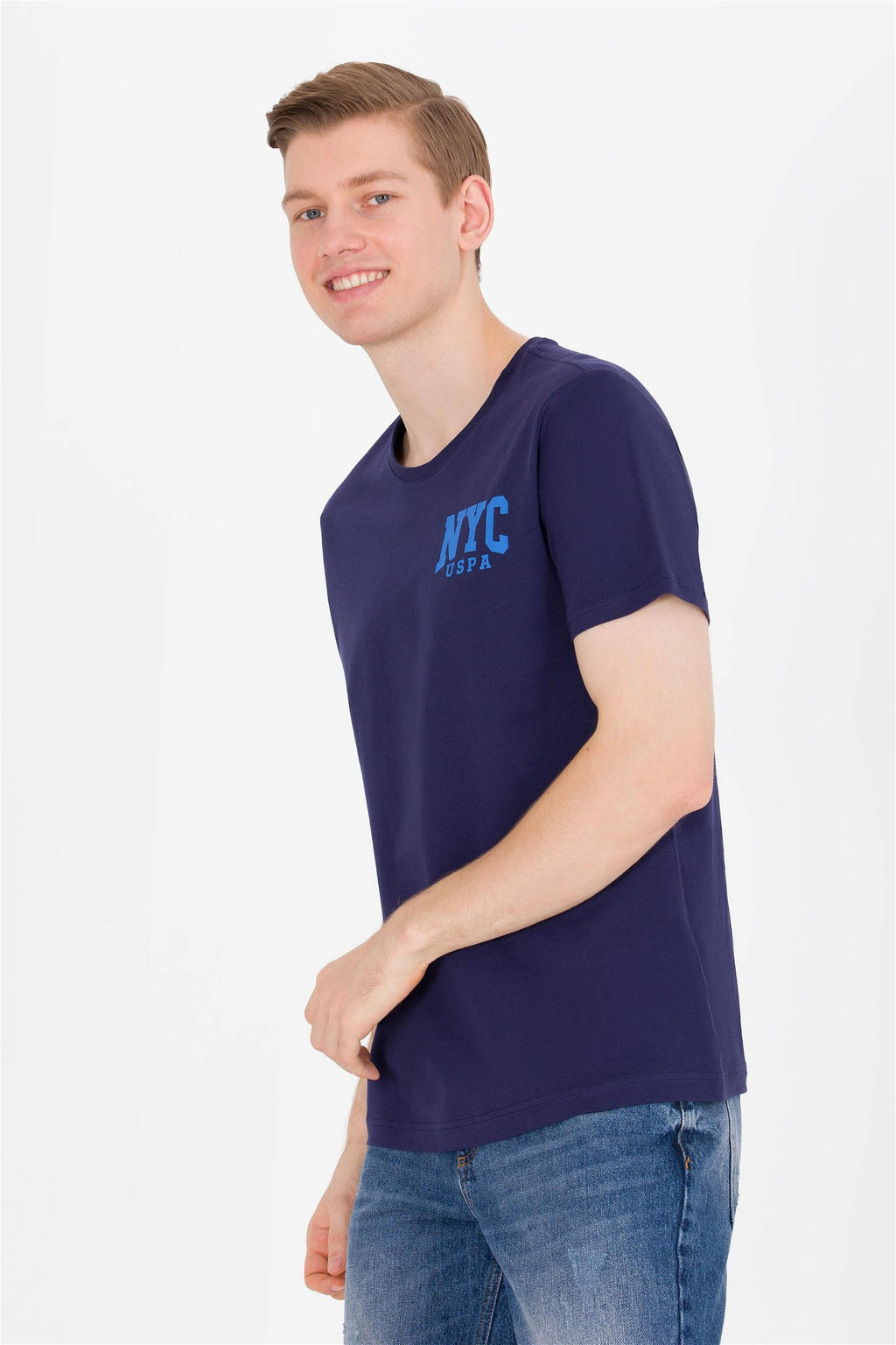 U. S. Polo Assn Мужская темно-синяя футболка с круглым вырезом - U.s. polo assn фото 11