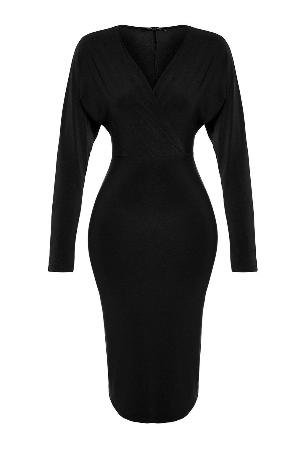 TRENDYOLMILLA Mor Yarasa Kol Detayl? Fitted/Vucuda Oturan Esnek Midi Orme Elbise TWOAW24EL00198  фото 12