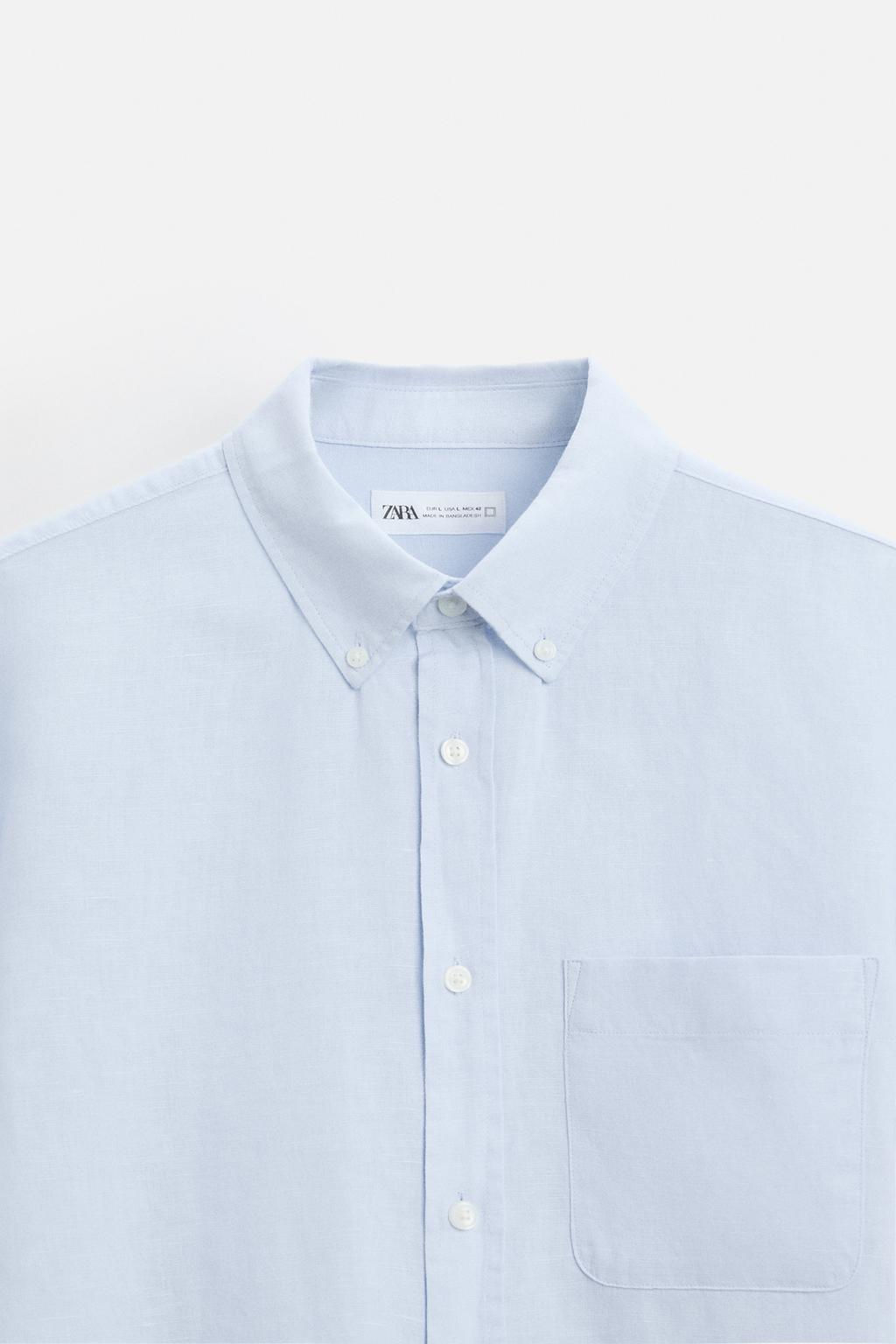 COTTON - LINEN SHIRT - Zara фото 24
