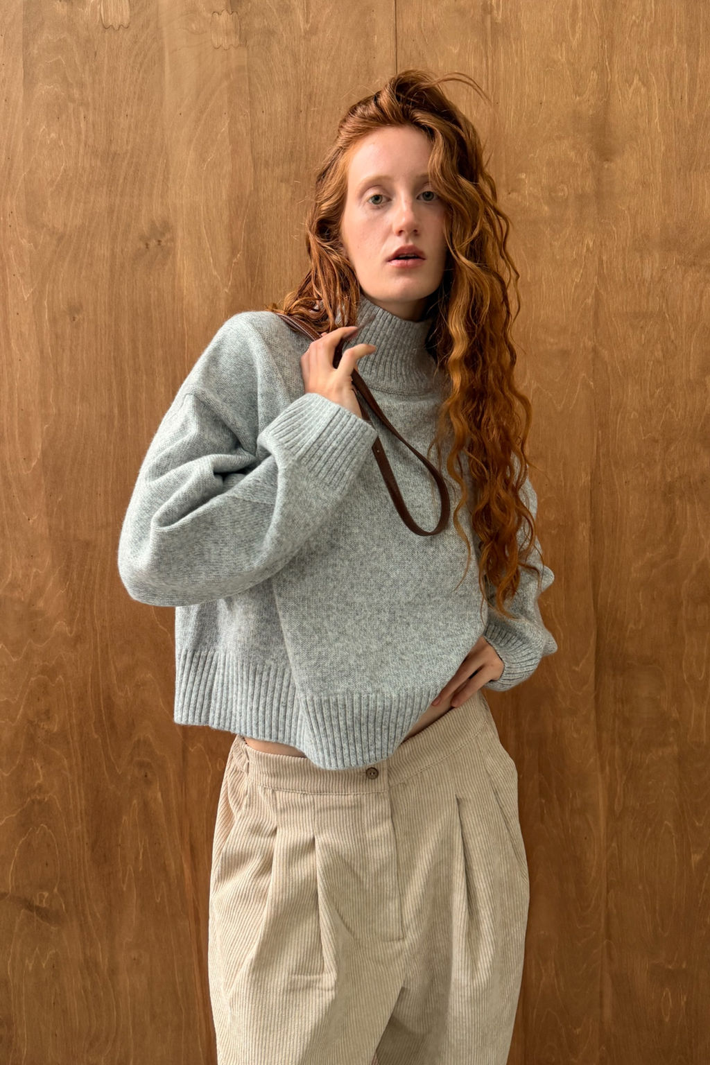 Блуза женская МЯГКО128/03/Серый меланж - M&G all natural фото 4
