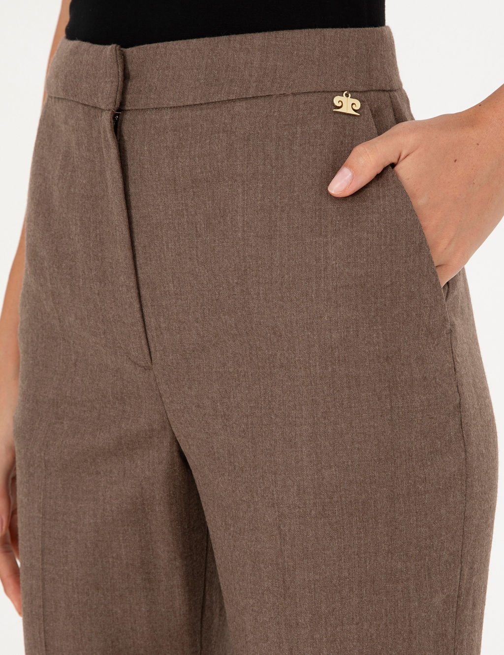 Vizon Flare Fit Y_n Kuma_ Pantolon