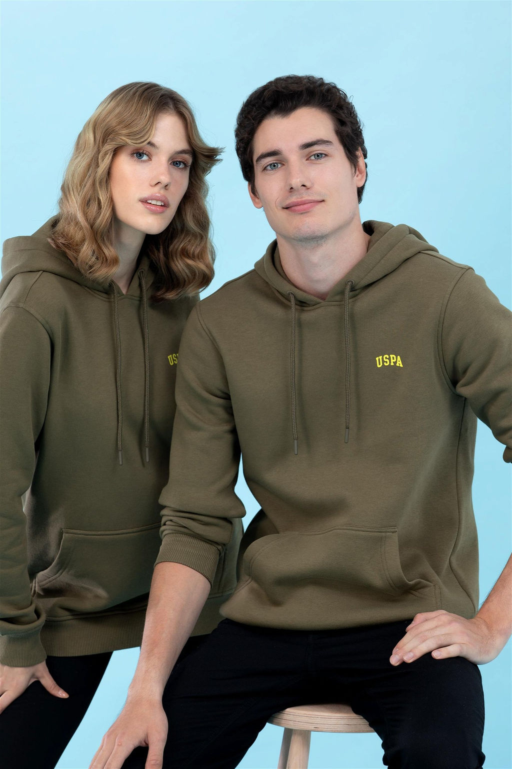 U. S. Polo Assn Базовый свитшот цвета хаки с капюшоном (унисекс) - U.s. polo assn фото 4