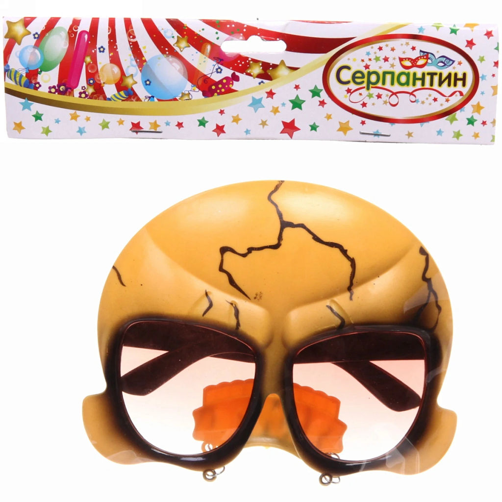 Цена за 2 шт. Очки карнавальные "Зловещий череп", в ассортименте