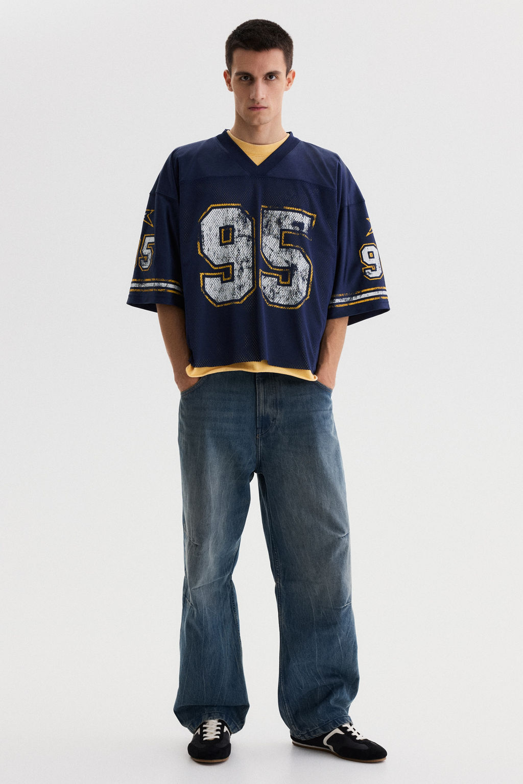 Camiseta de malla estampada Oversized Fit - H&m фото 11