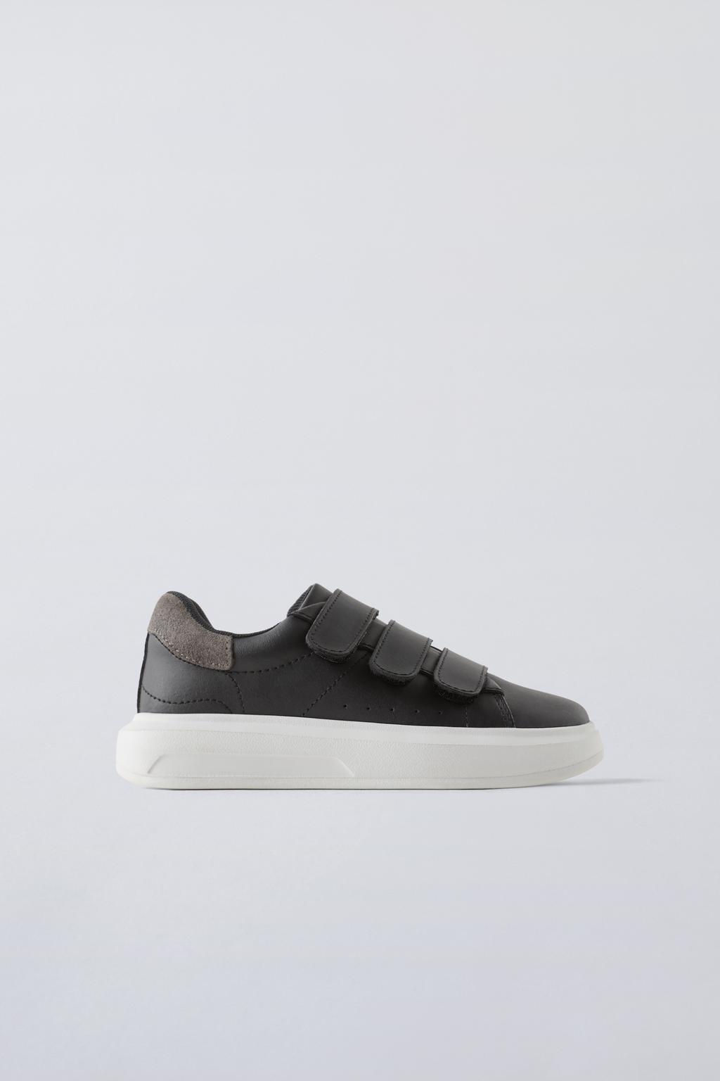 LEATHER PLIMSOLLS WITH STRAPS - Zara фото 2