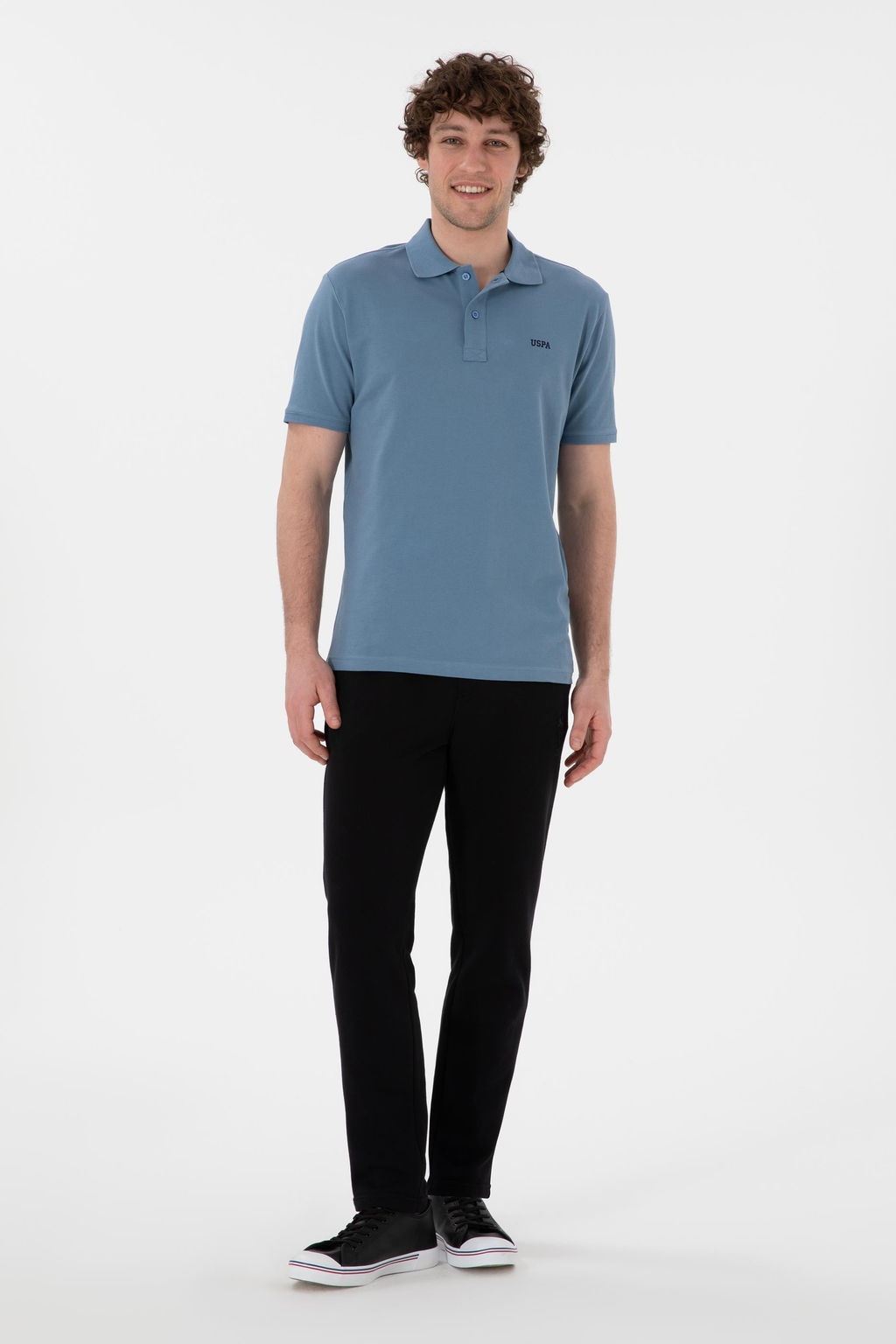 Erkek Slim Fit D_z Pa_a Siyah E_ofman Alt_