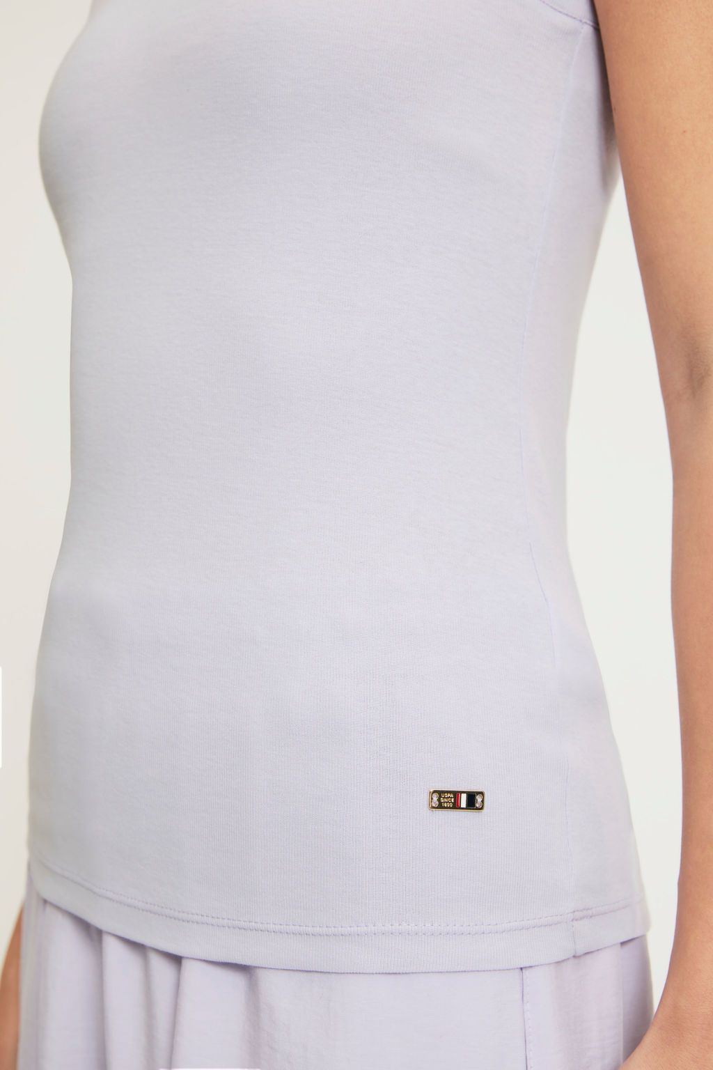 Kad_n Lila Bisiklet Yaka Basic Ti__rt - U.s. polo assn фото 6
