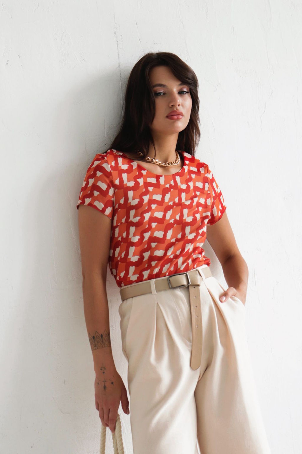 Блуза с коротким рукавом - Martichelli фото 13