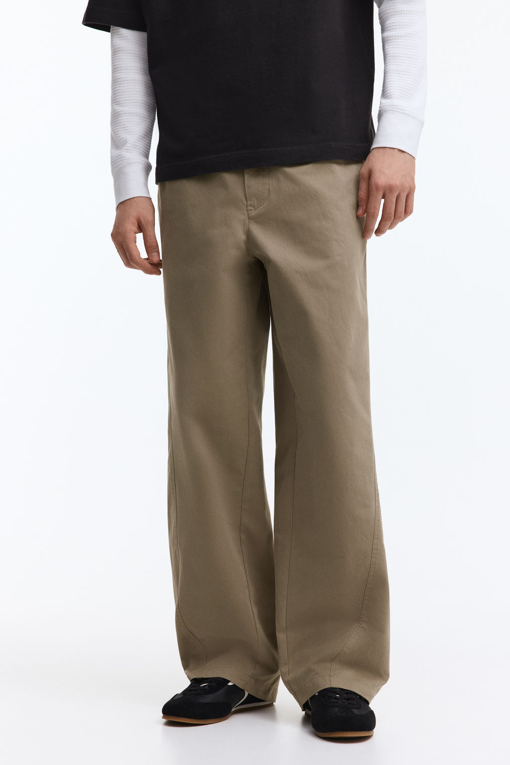 Pantal?n con costuras giradas Relaxed Fit - H&m фото 6