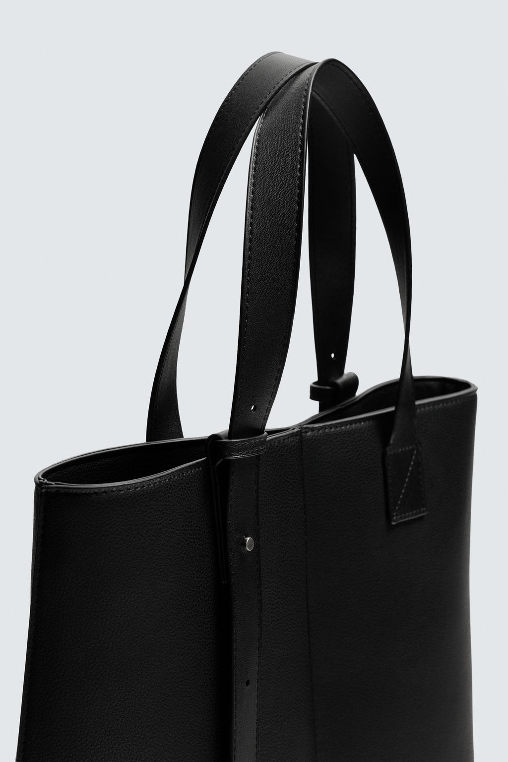 BOLSO SHOPPER LISO / Negro - Zara фото 5
