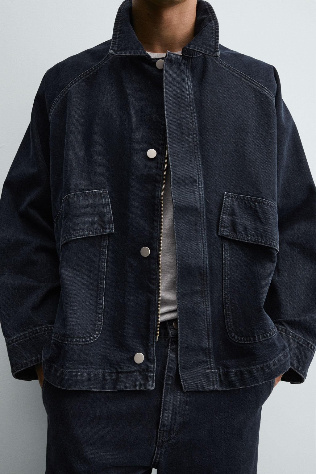 DENIM JACKET WITH POCKETS - Zara фото 5