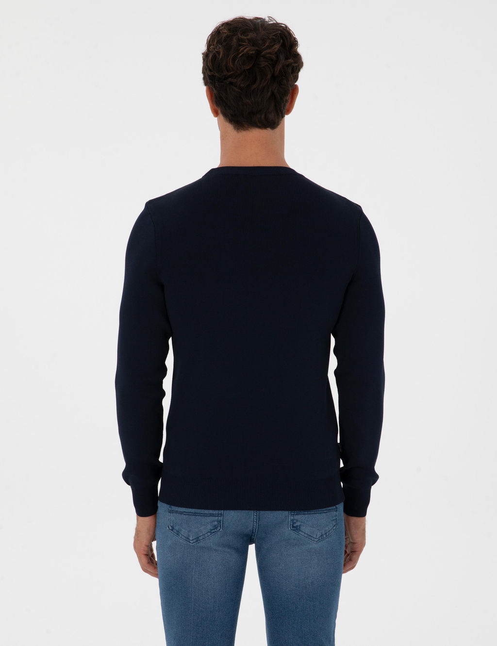 Lacivert Regular Fit Bisiklet Yaka Triko Kazak - Pierre cardin фото 5