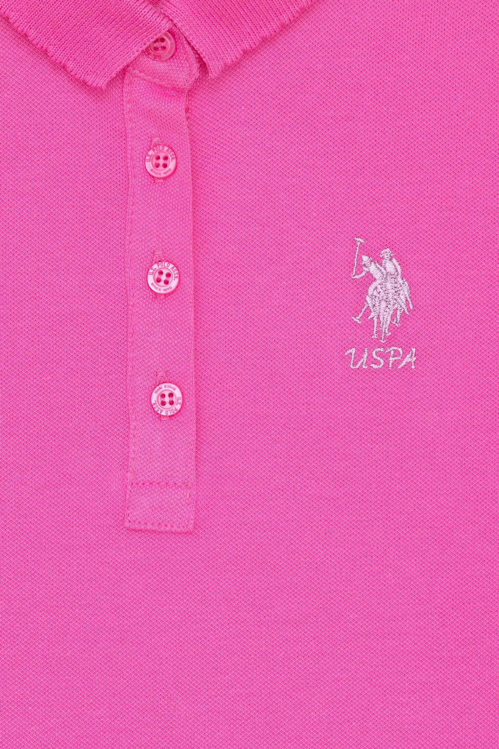 Розовая базовая футболка для девочек - U.s. polo assn фото 9
