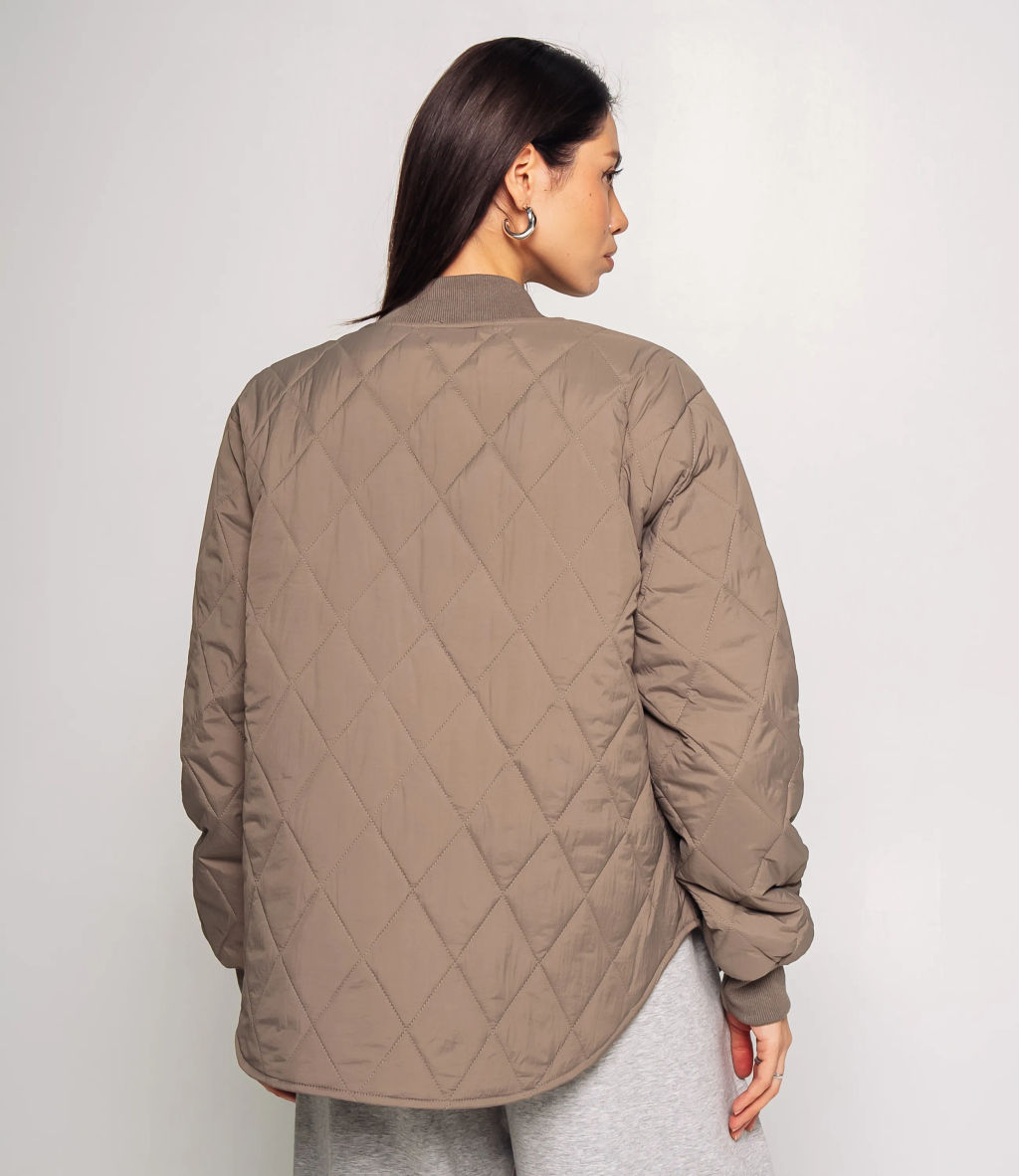 Куртка #КТ733, бежево-серый