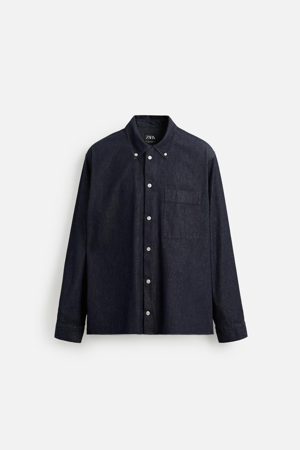 LIGHTWEIGHT DENIM SHIRT - Zara фото 7