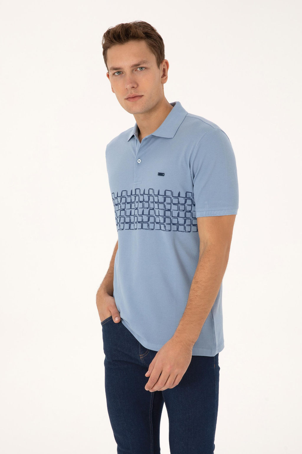 Erkek A__k Mavi Ti__rt - U.s. polo assn фото 3