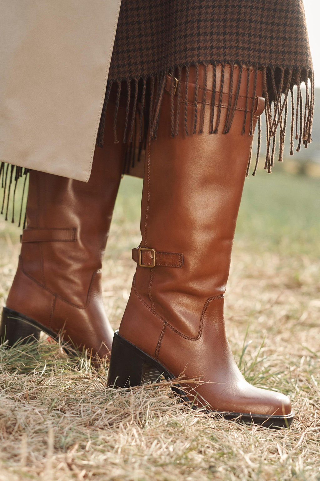 LEATHER BUCKLE BOOTS LIMITED EDITION - Zara фото 3
