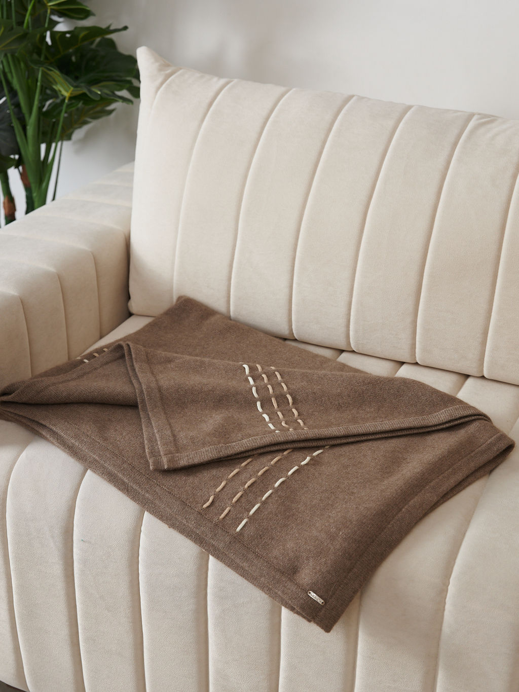 Плед из кашемира 39025 капучино