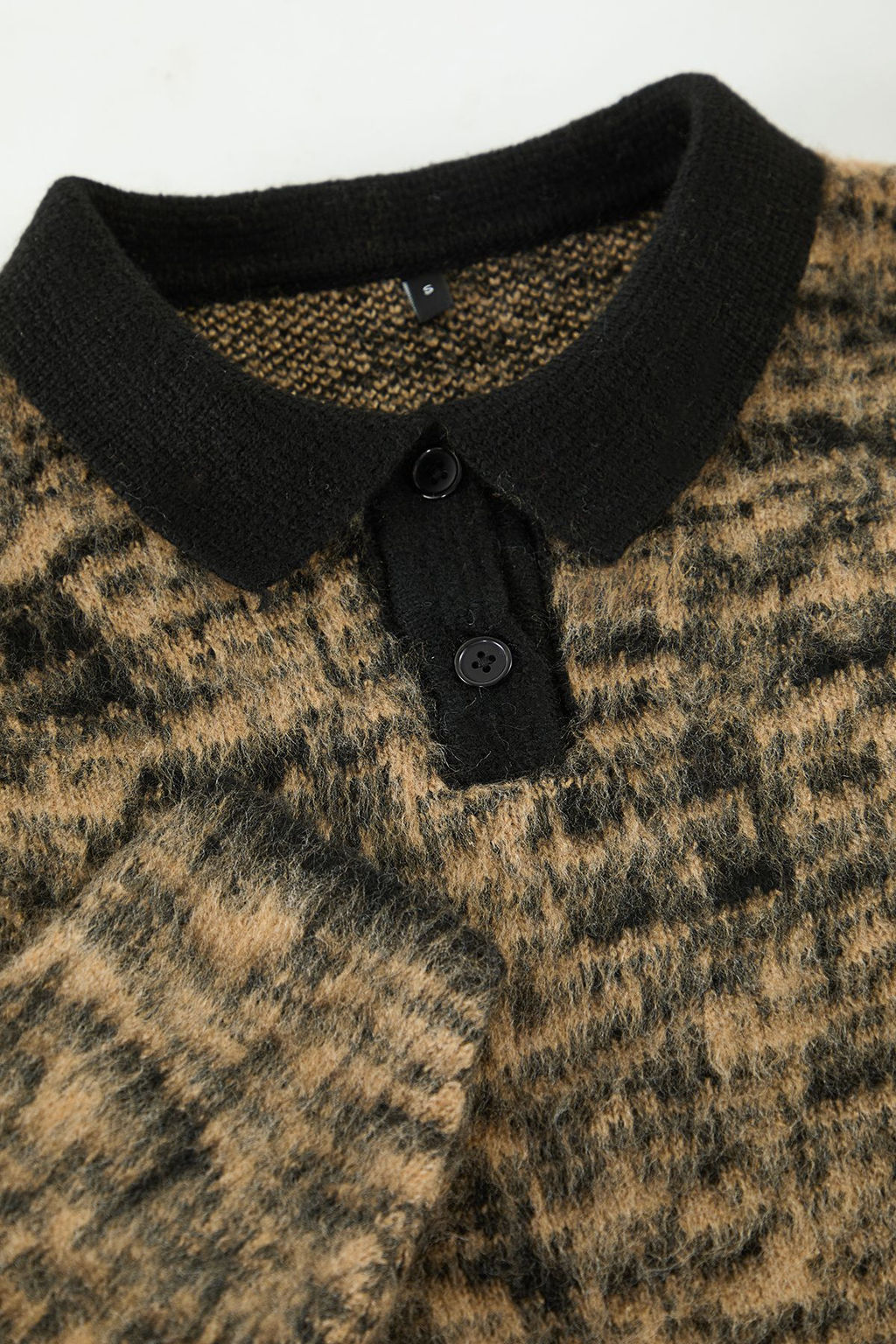 TRENDYOL MAN Cok Renkli Oversize Polo Yaka Duz Triko Kazak TMNAW25KZ00079 - Trendyolmilla фото 7