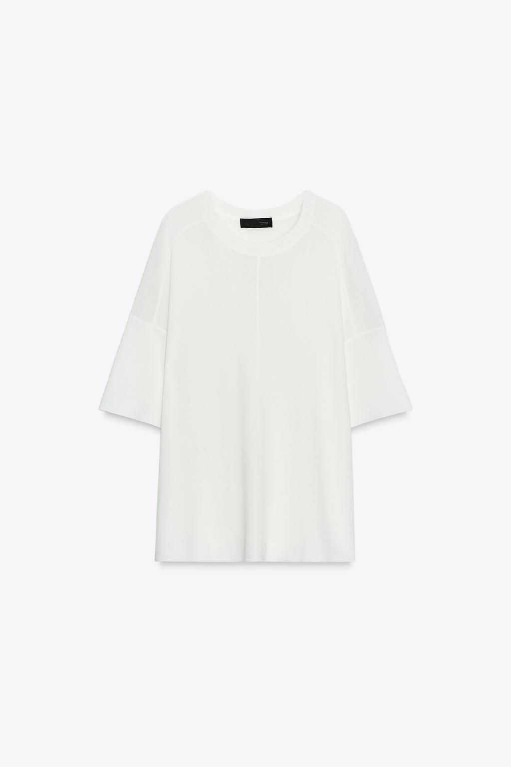 OVERSIZE PLAIN KNIT TOP - Zara фото 5