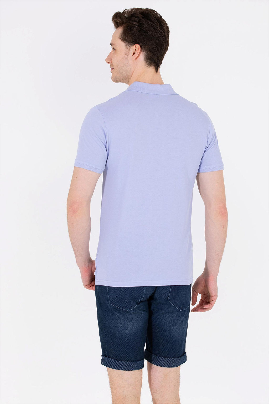 U. S. Polo Assn Мужская синяя базовая футболка с воротником-поло - U.s. polo assn фото 12