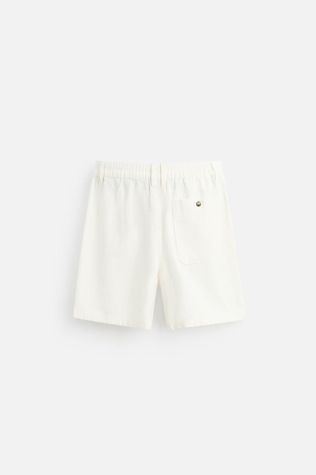 LINEN/COTTON BERMUDA SHORTS - Zara фото 7