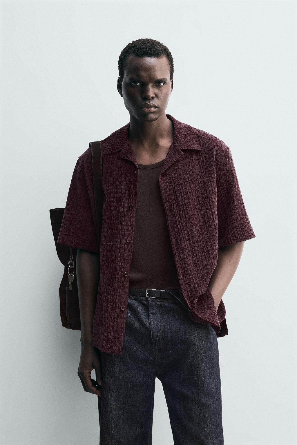 RELAXED FIT TEXTURED SHIRT