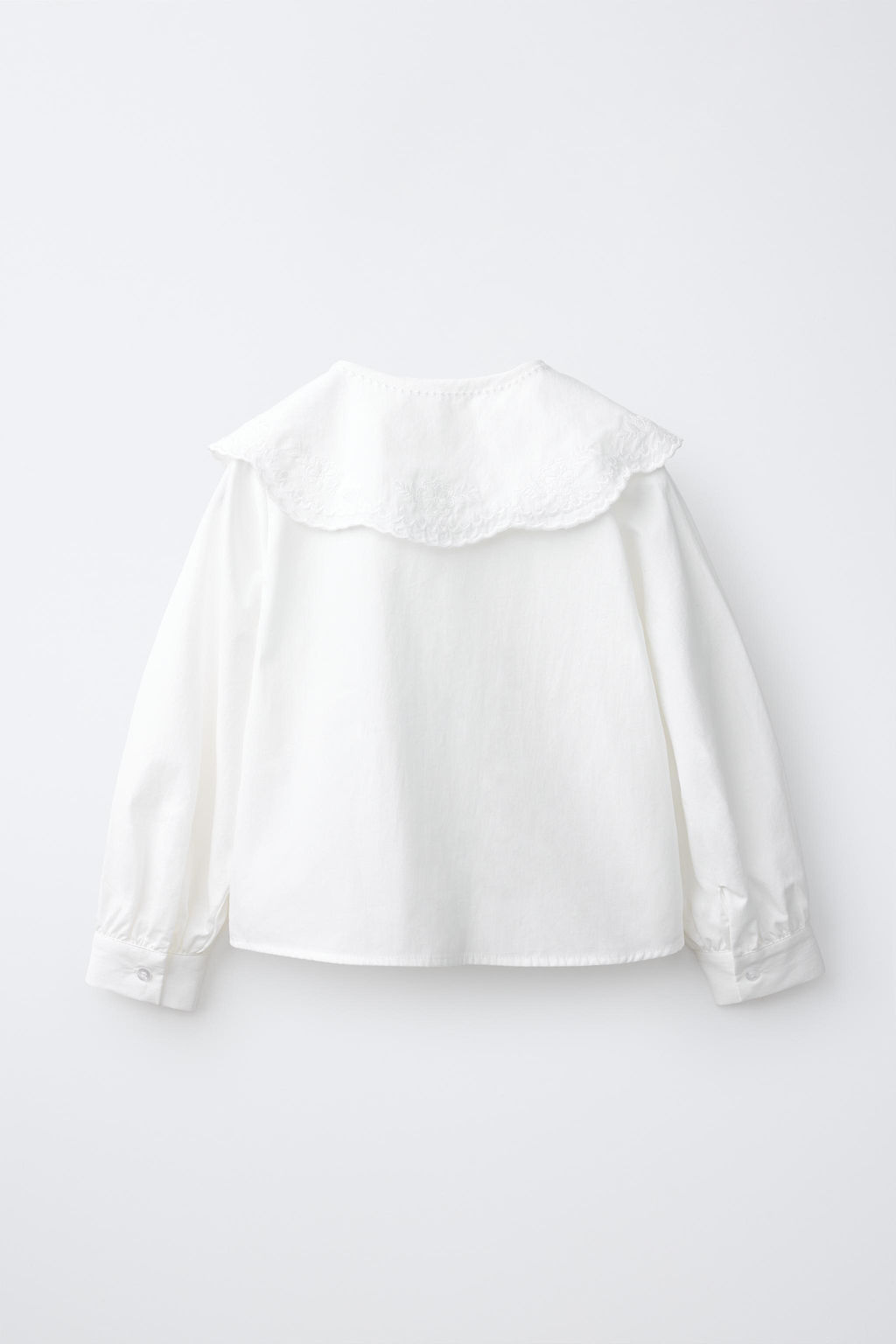 CAMISA CUELLO BOBO BORDADO / Blanco - Zara фото 2
