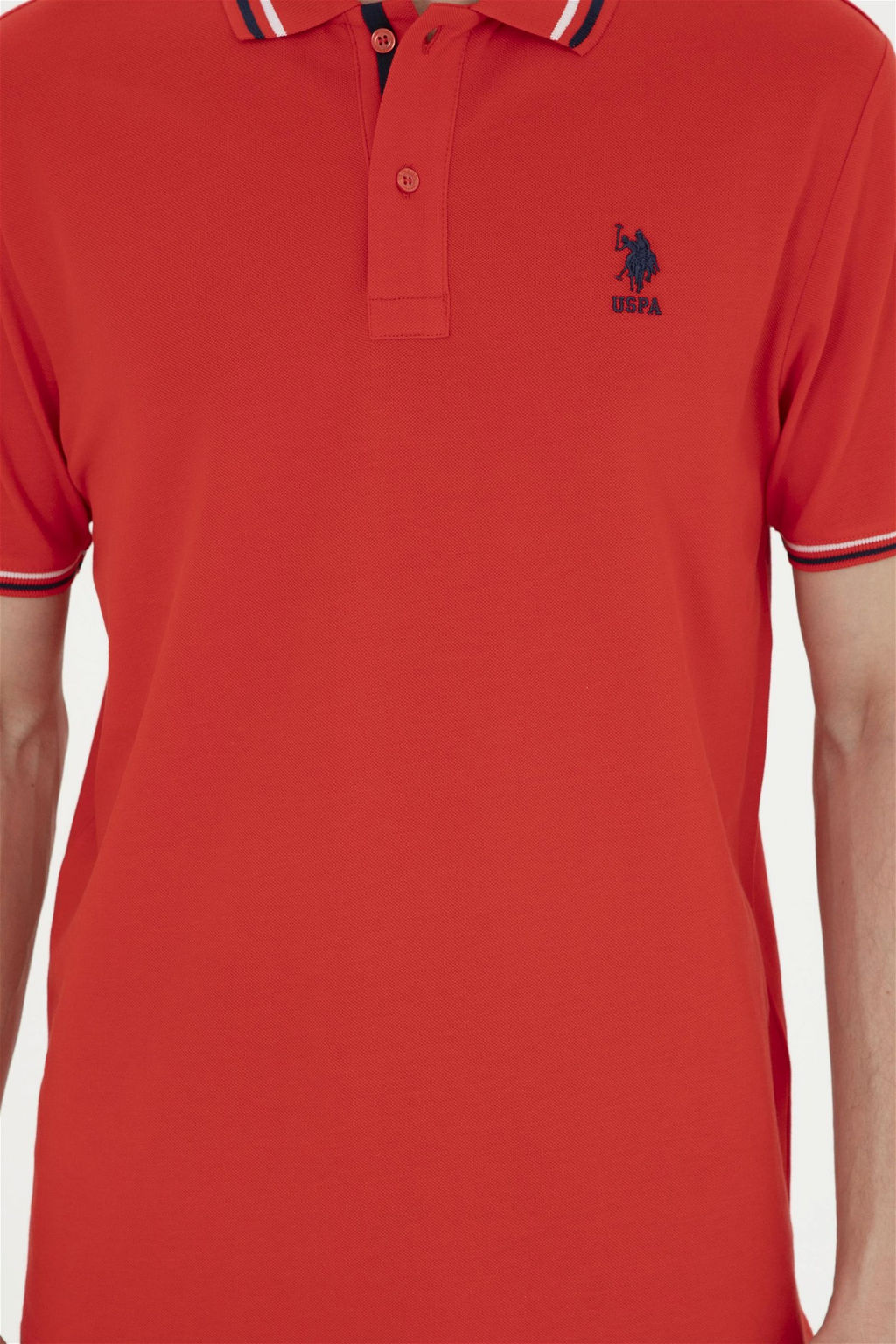 Футболка U.S. Polo Assn красная из хлопка  фото 6