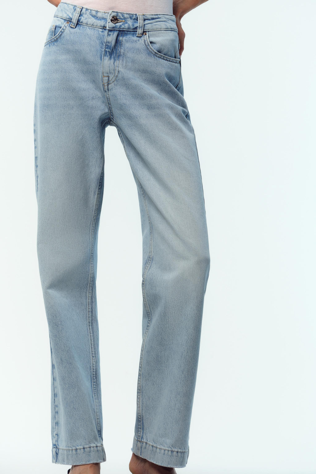 JEANS Z.04 STRAIGHT MID-WAIST FULL LENGTH - Zara фото 20