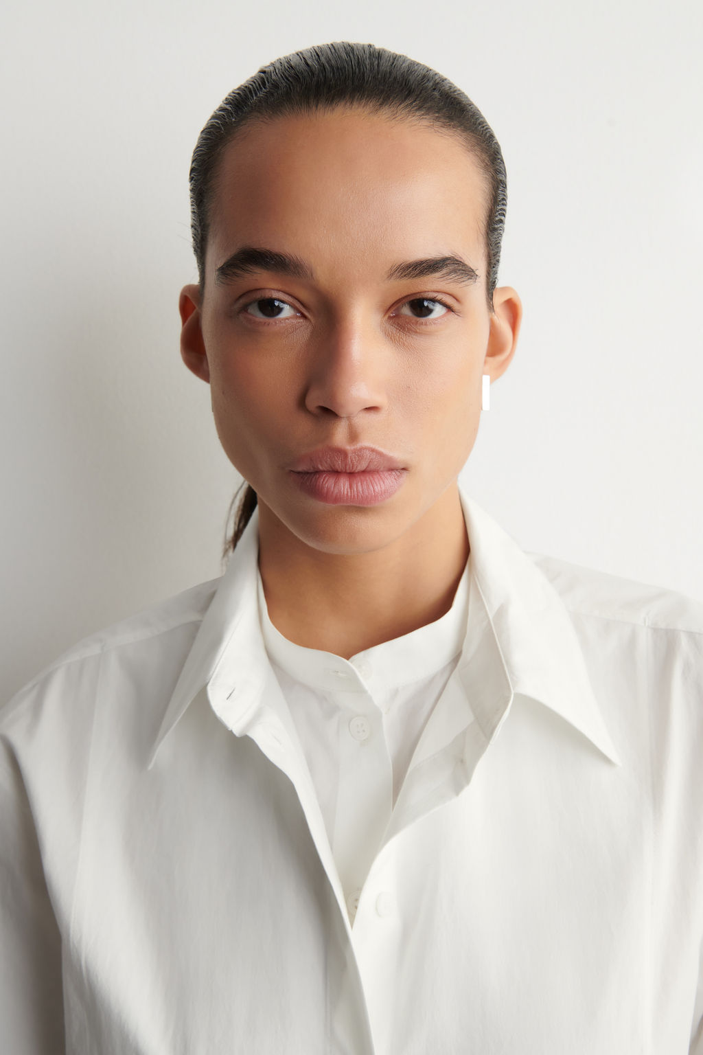 CAMISA DE ALGOD?N PIMA CON CUELLO COMBINADO - H&m фото 4