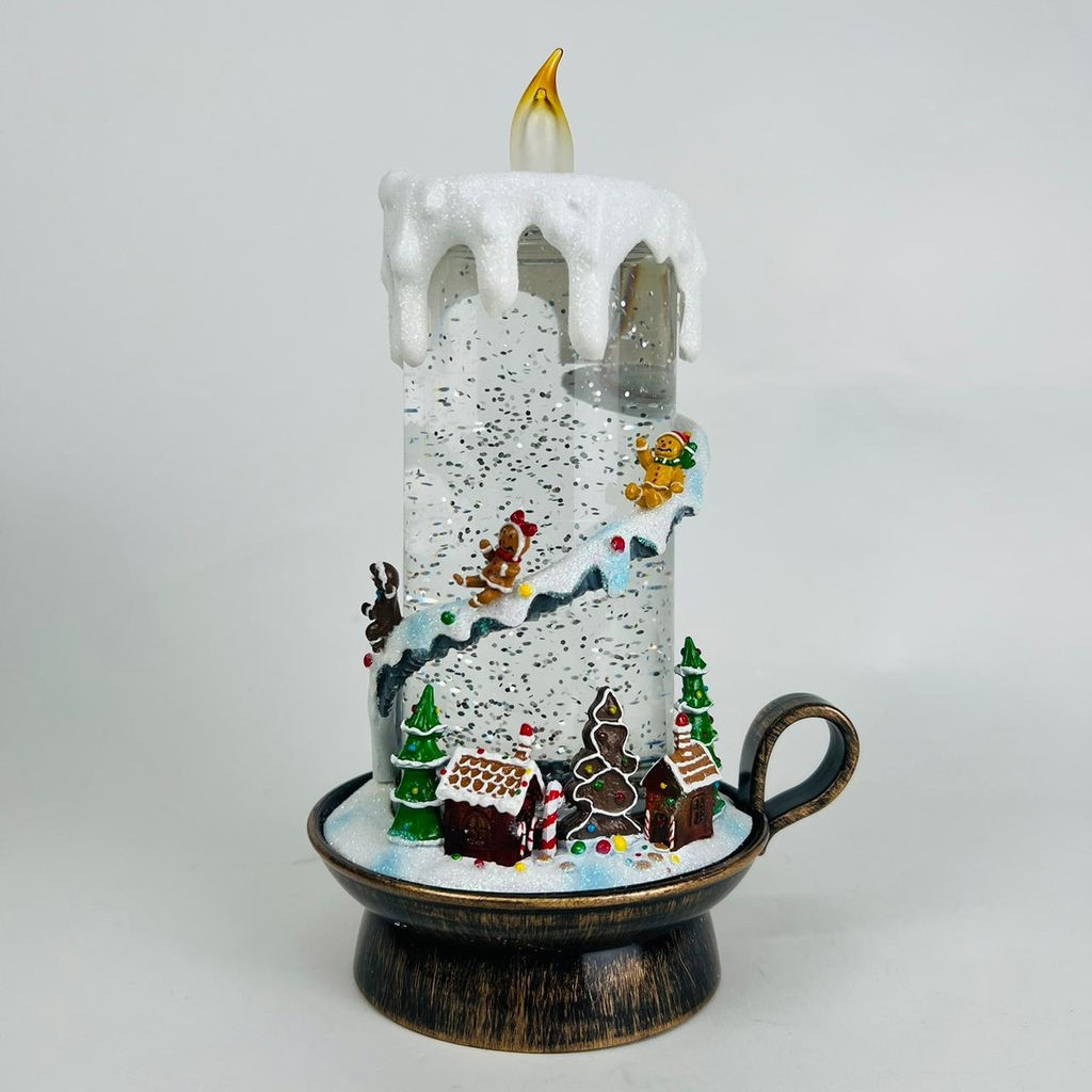 Новогодний декор Свеча стекло 24 см в ассортименте (арт. K-21) - Ип лебедев о.ю фото 2