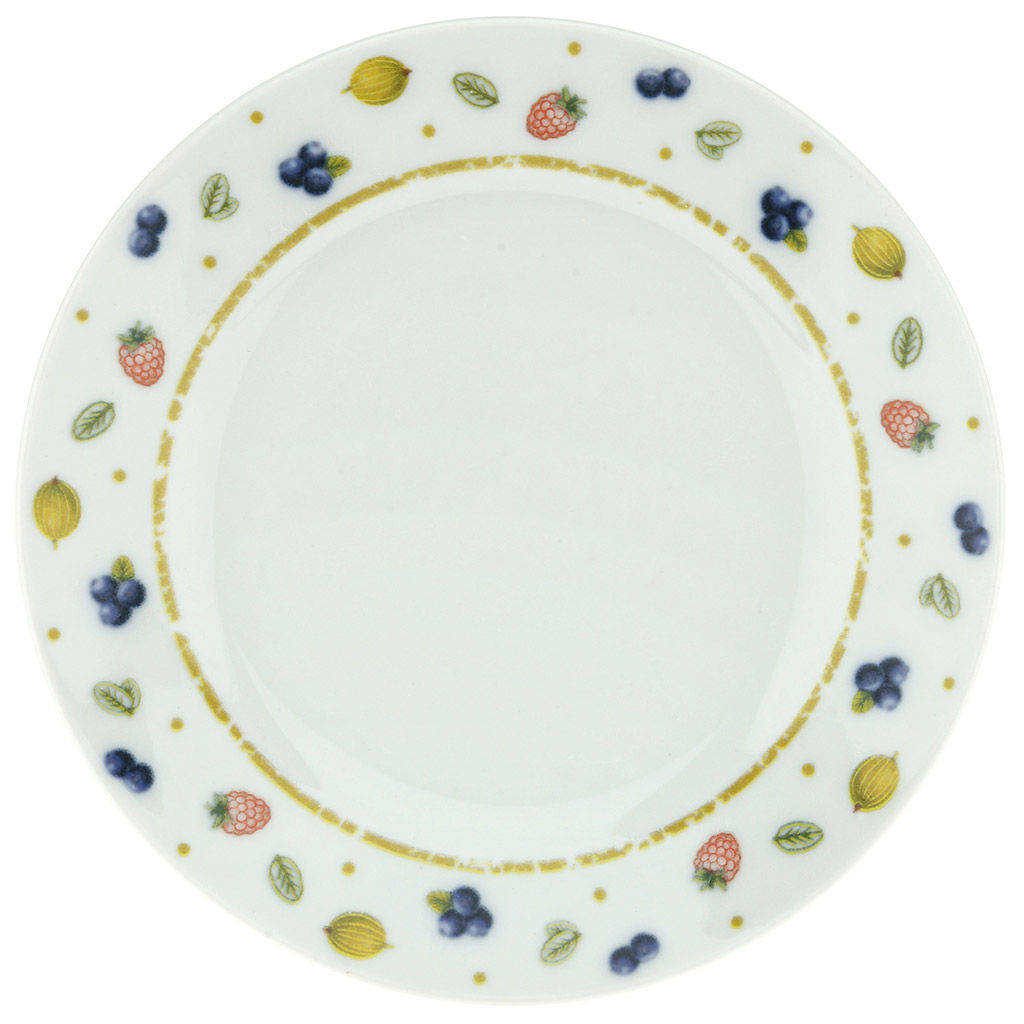 Тарелка мелкая фарфоровая "Летний Микс" д175мм, h20мм, форма "Идиллия" (Беларусь)
