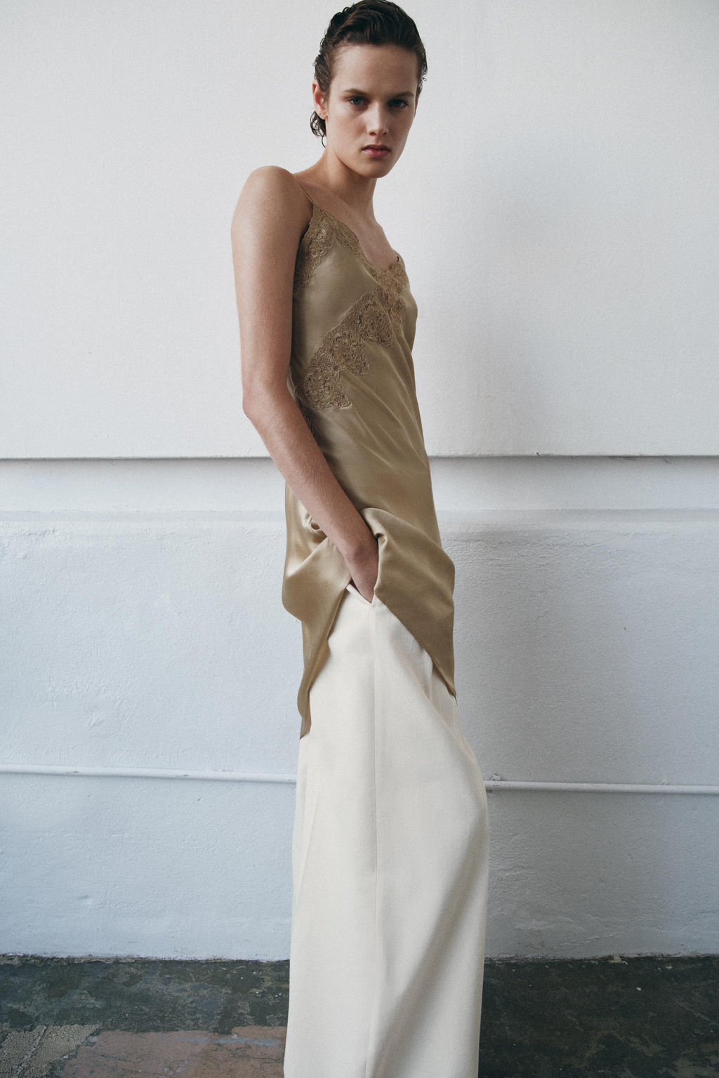 ZW COLLECTION ASYMMETRIC SATIN DRESS - Zara фото 2