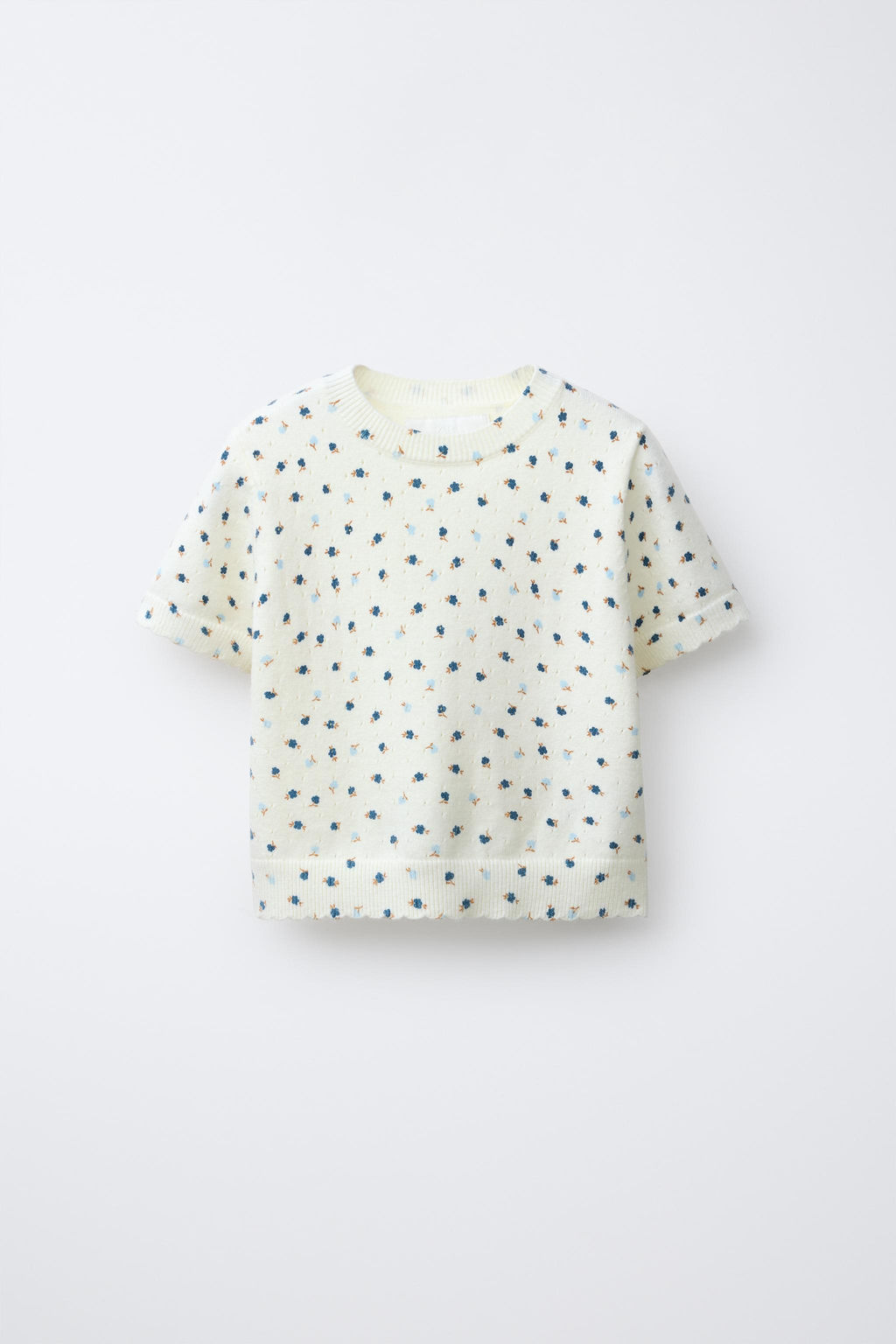 FLORAL KNIT T-SHIRT