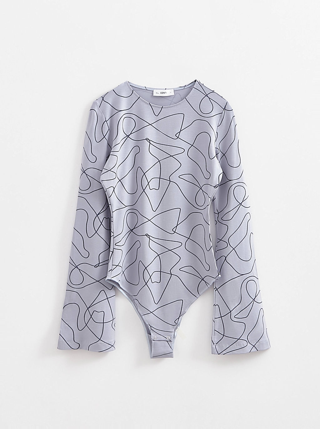 CONTE Боди из вискозы с расклешенными рукавами LBD 3145 pearl blue-lines - Conte elegant фото 5