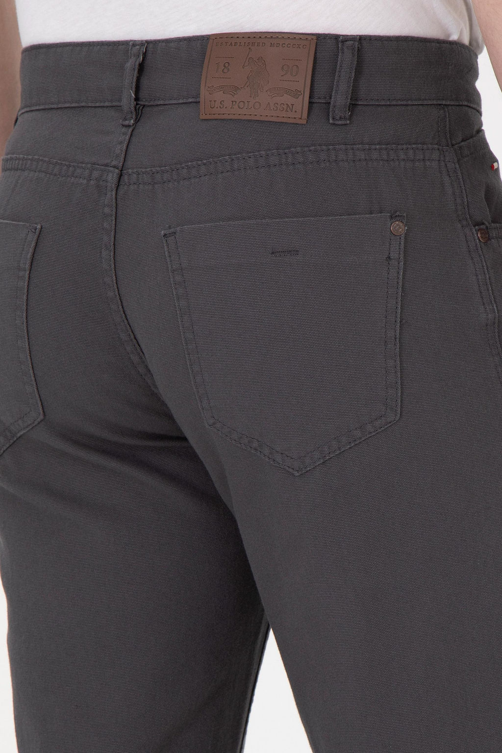 Мужские брюки из плотной ткани антрацитового цвета Неожиданная скидка в корзине - U.s. polo assn фото 6