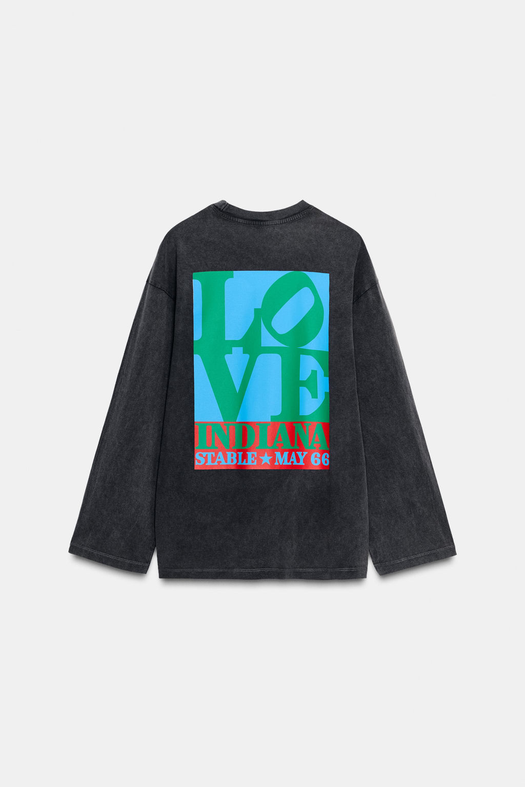 WASHED LONG SLEEVE T-SHIRT - Zara фото 6