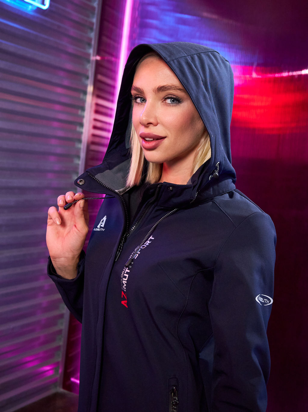 Женская мембранная куртка виндстоппер на флисе Azimuth Сияние 124/23983_709 Темно-Синий  фото 20