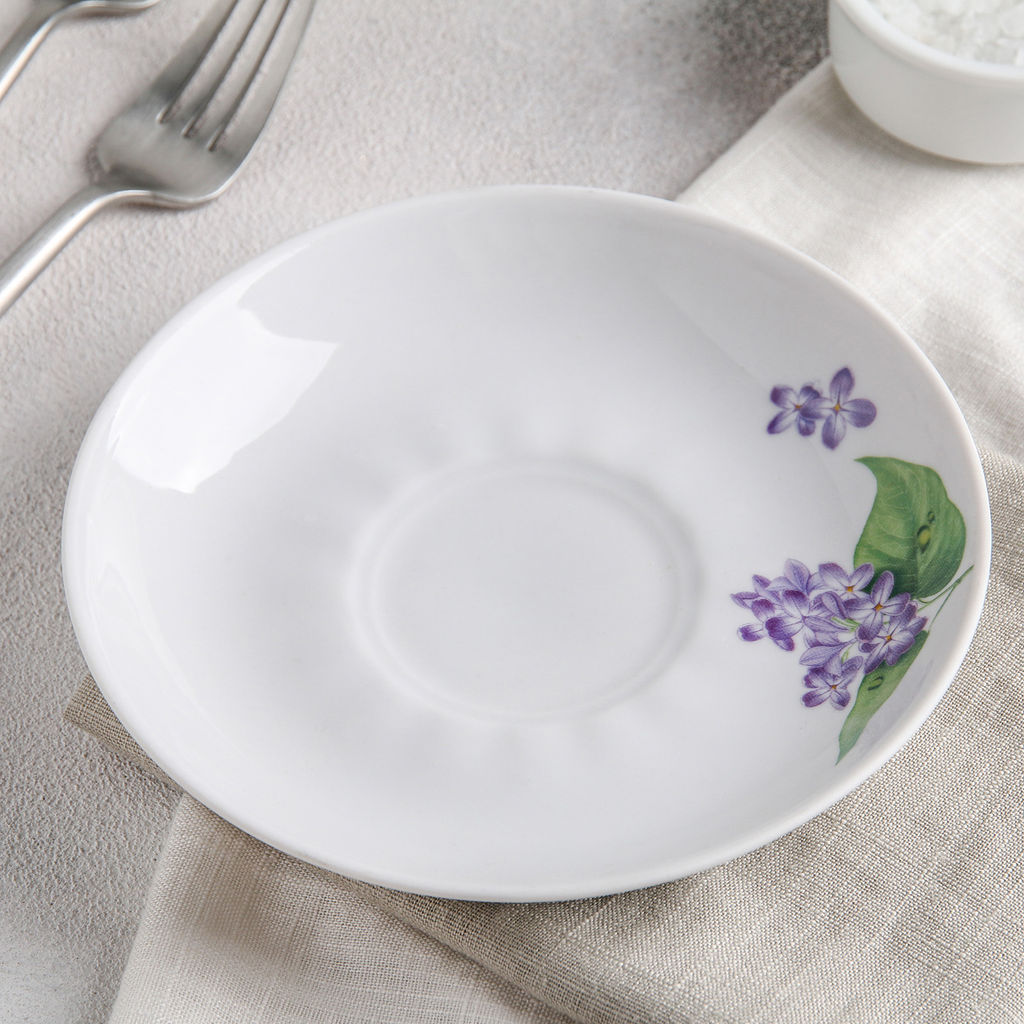 Ф_Блюдце чайное 150 мм Сирень арт. ДБ_3С0714 ДОБРУШСКИЙ