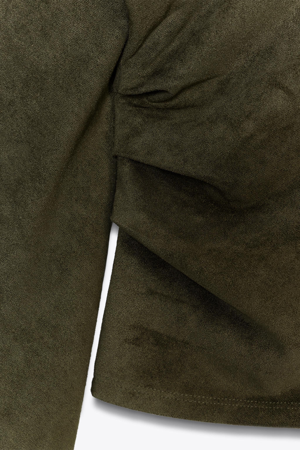 DRAPED FAUX SUEDE TOP - Zara фото 6