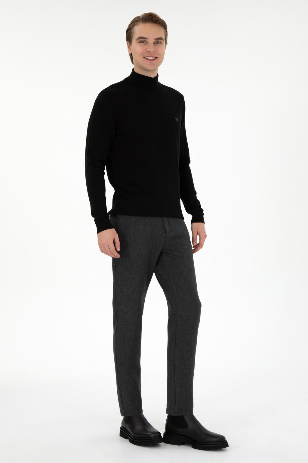 Мужские брюки из плотной ткани антрацитового цвета Неожиданная скидка в корзине - U.s. polo assn фото 3