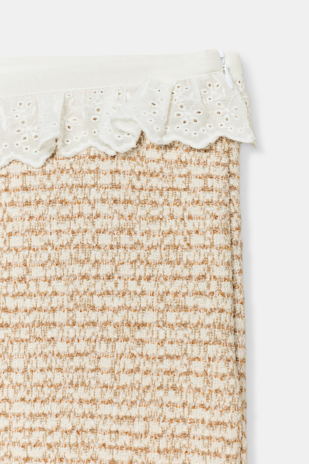 PANTAL?N ESTRUCTURA VOLANTES / Crudo / Marr?n - Zara фото 3