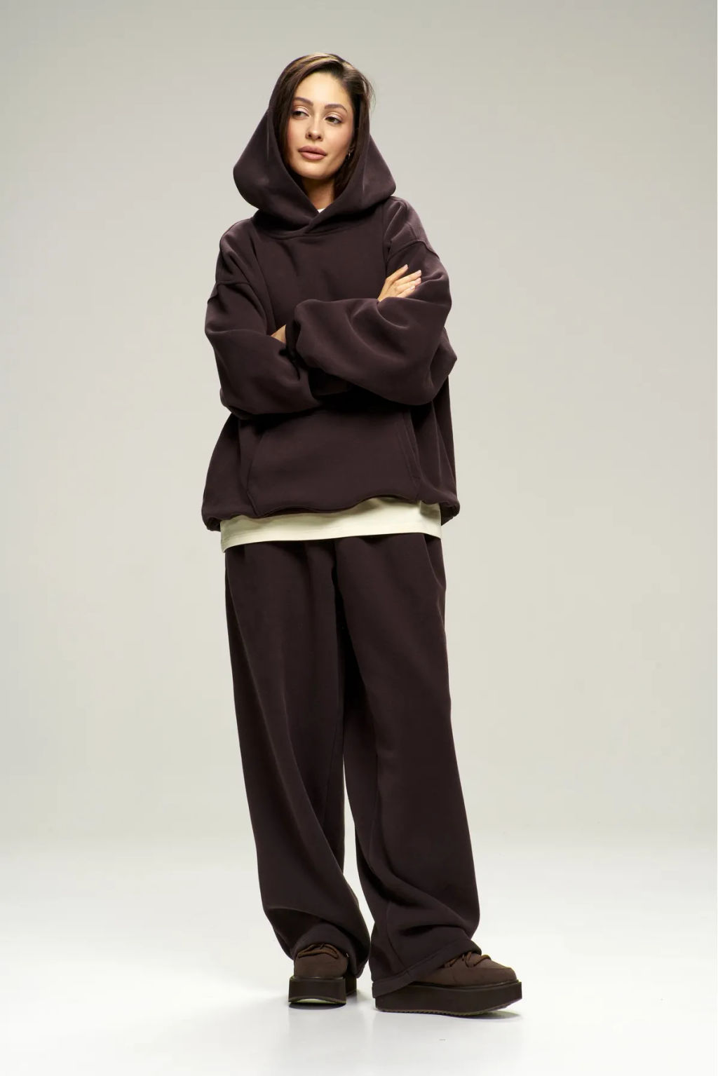 Худи с начесом Brown - Erist store фото 2