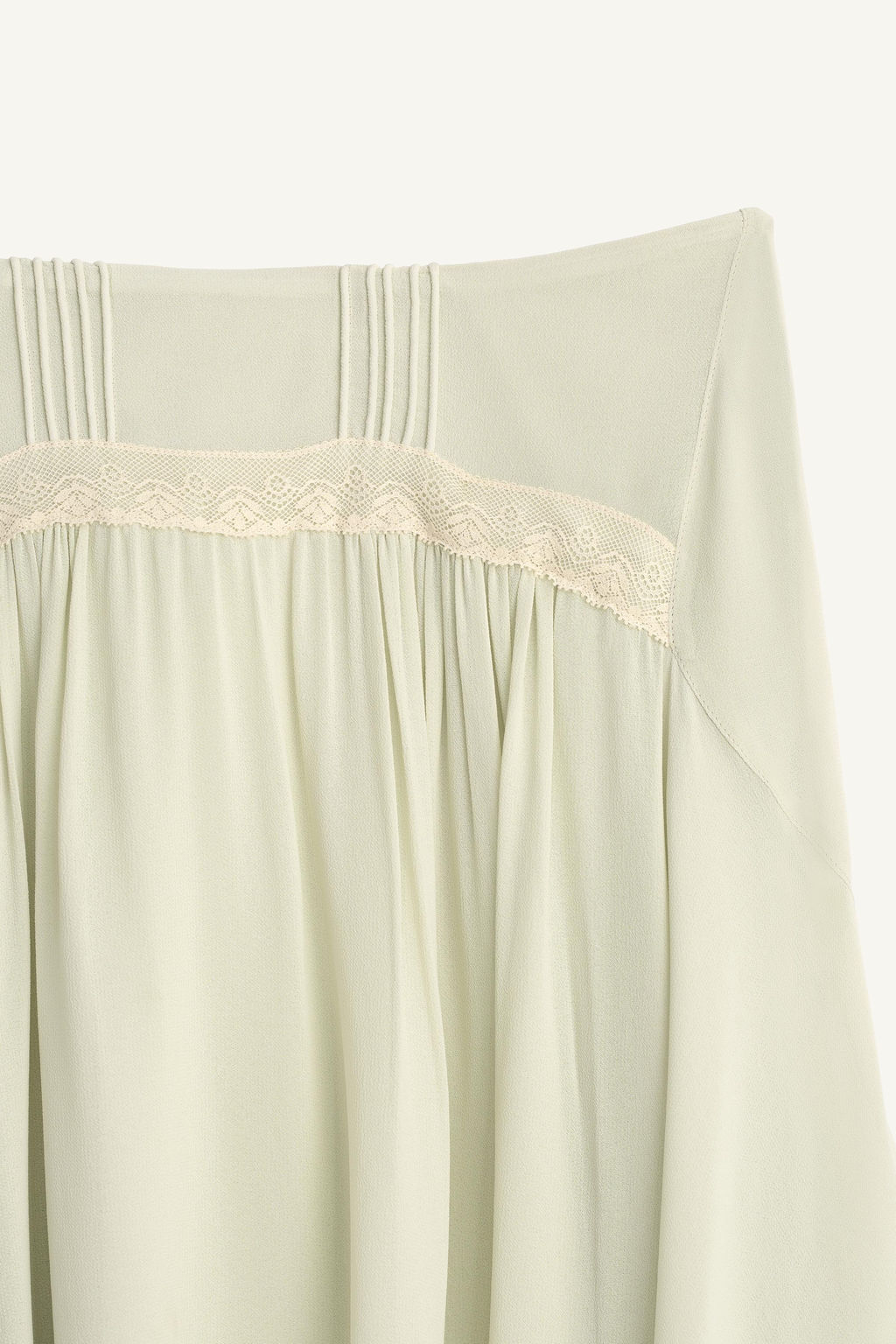 FALDA VOLANTES ENCAJE LIMITED EDITION / Verde claro - Zara фото 6