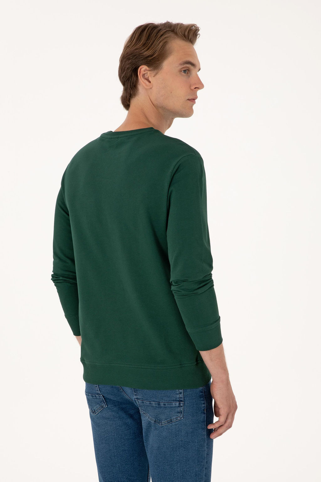 Erkek Koyu Ye_il Basic Sweatshirt Sepette S_rpriz _ndirim - U.s. polo assn фото 5
