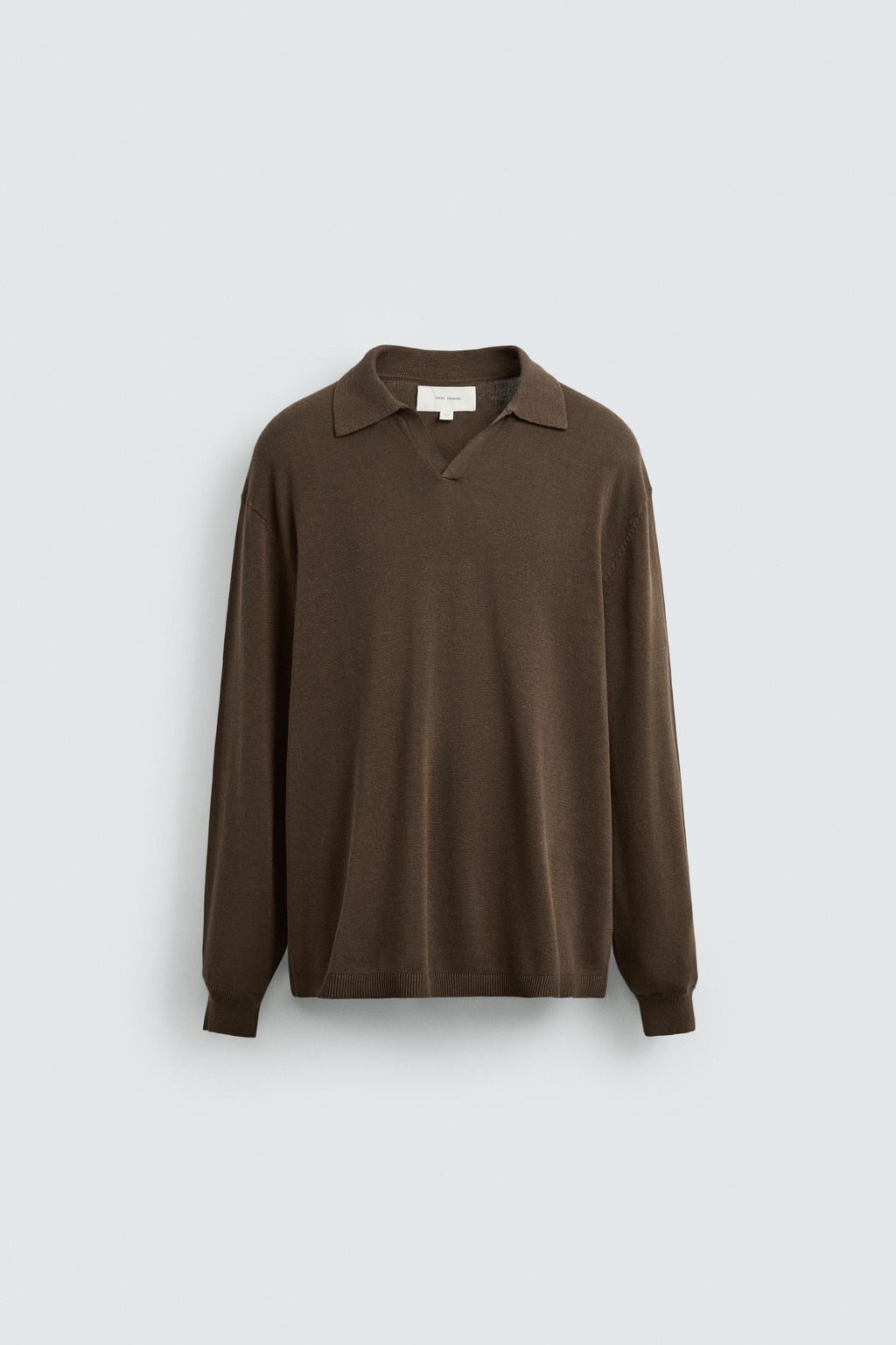COTTON/HEMP KNIT POLO SHIRT - Zara фото 7