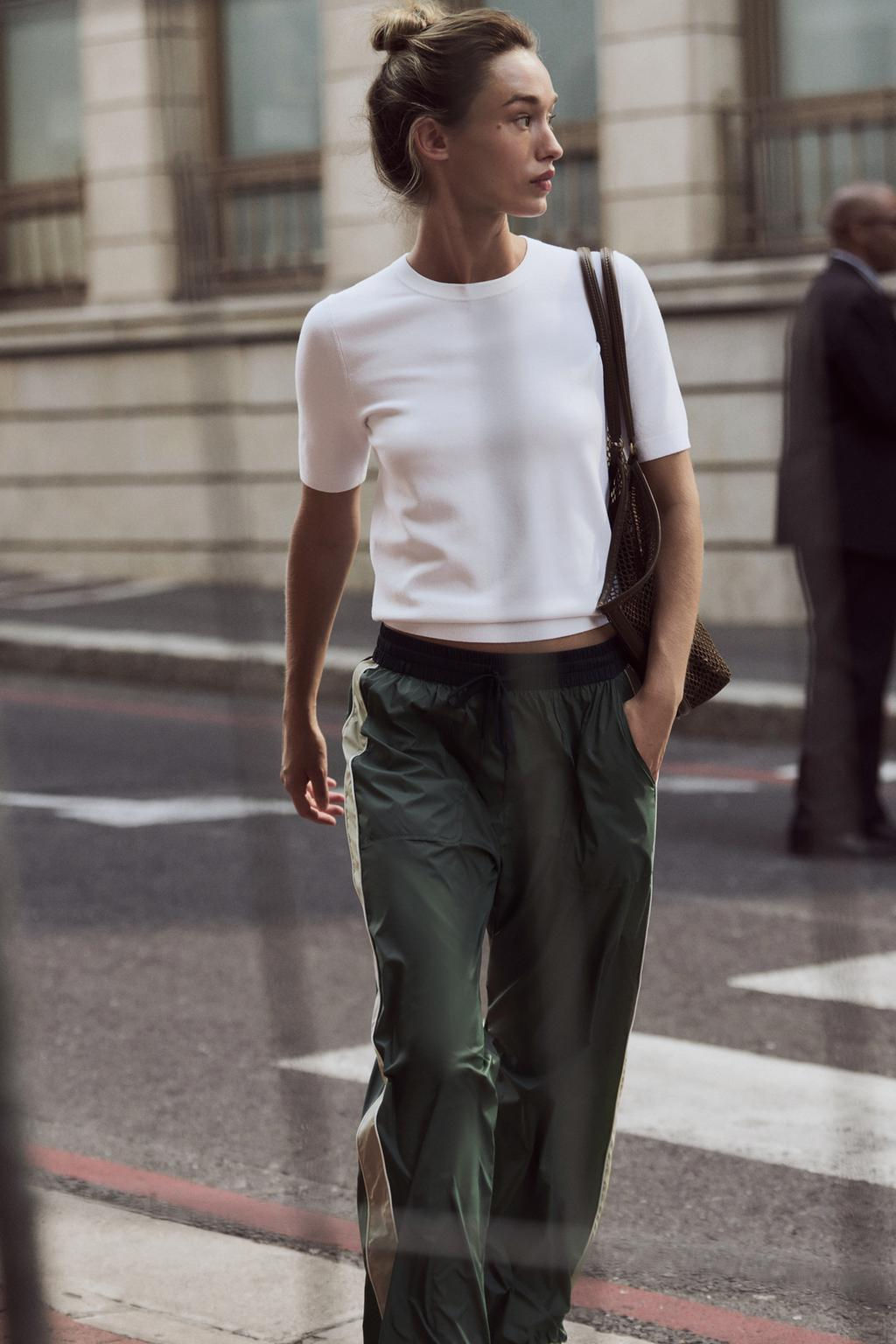 BASIC PLAIN KNIT SHORT SLEEVE TOP - Zara фото 3