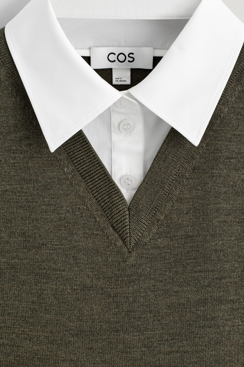 CHALECO DE LANA MERINO CON CAMISA - H&m фото 7
