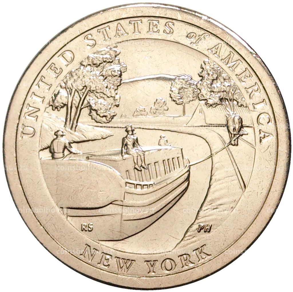 Монета 1 доллар 2021 года США P Американские инновации Эри-канал